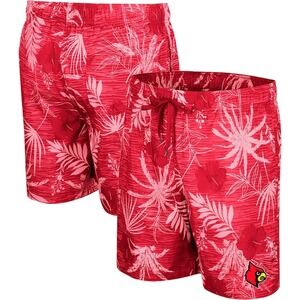NWT Men's Louisville Cardinals Colosseum Swim Shorts - Large - Red